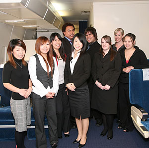 ニュージーランドでフライトアテンダント留学/Travel Careers & Trainingフライトアテンダント・コース留学生